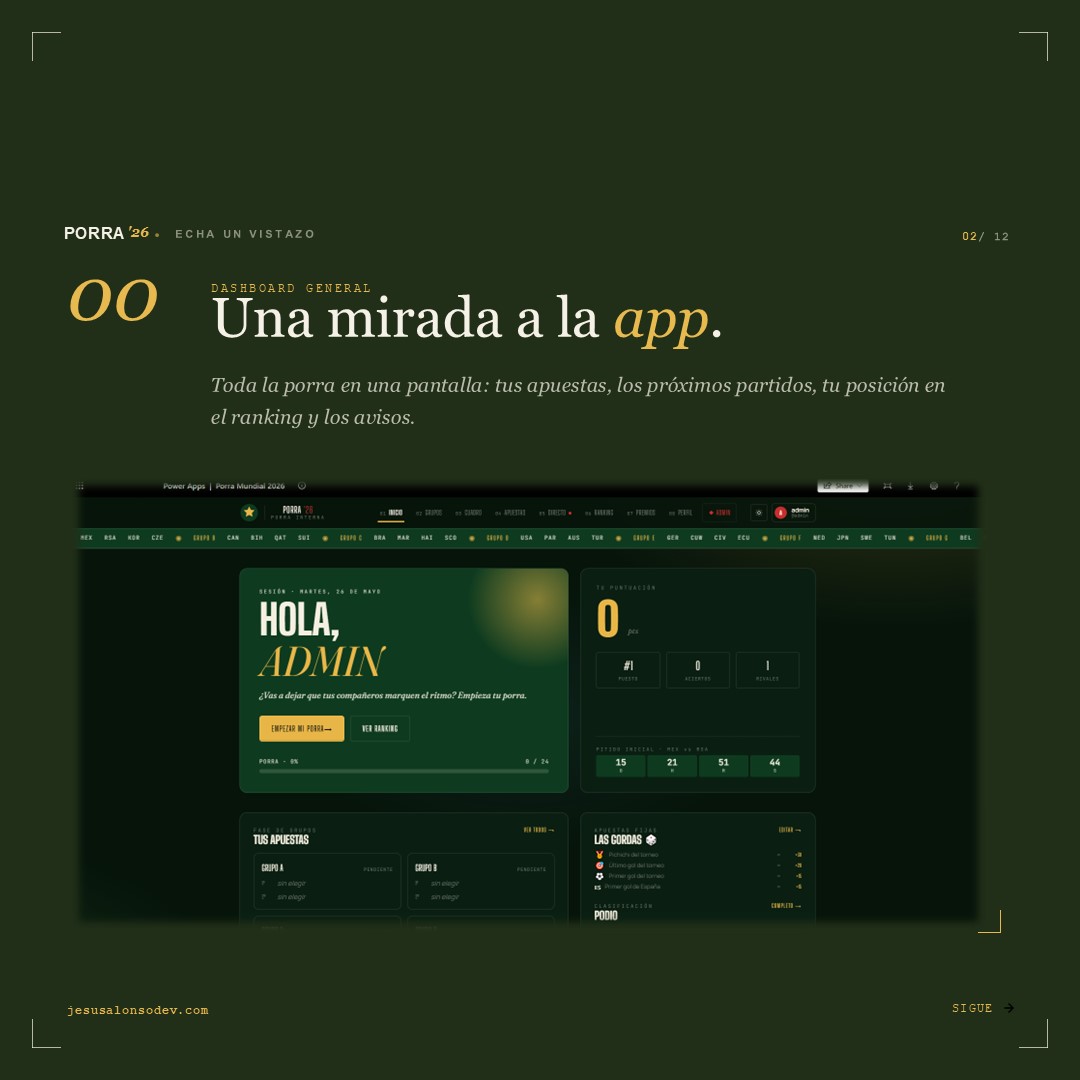 App Porra Mundial — Pantalla 4